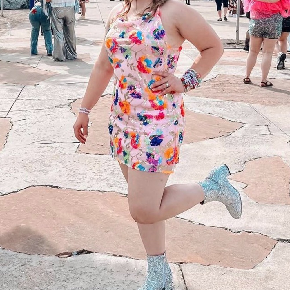 Floral Multicolor Mini Dress